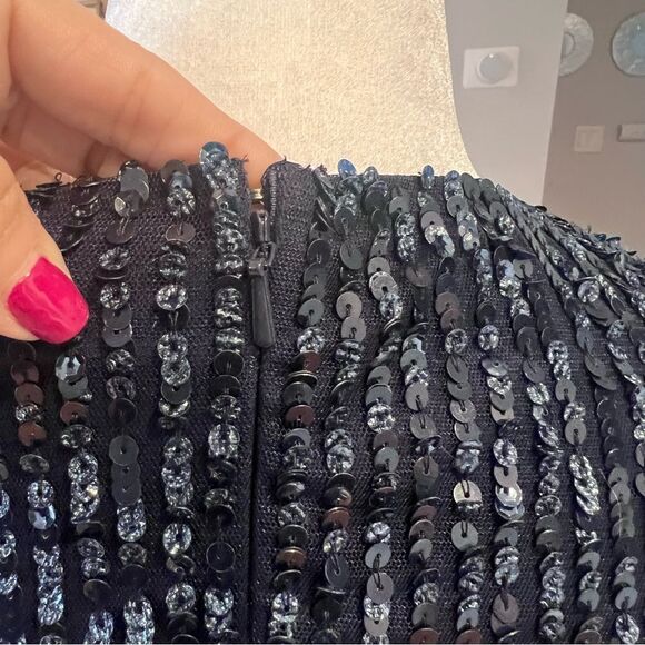 NWT‎ Mac Duggal Midnight sequin midi dress style 5578 size 8 women's - Picture 12 of 16